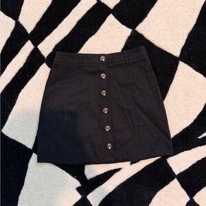 Forever 21 Black Button-Front Mini Skirt
